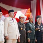 Kapolres Bogor AKBP Wikha Ardilestanto hadiri upaca bendera HUT ke-80 Ri di Lapangan Tegar Beriman, Kabupaten Bogor. Foto/dok Polres Bogor